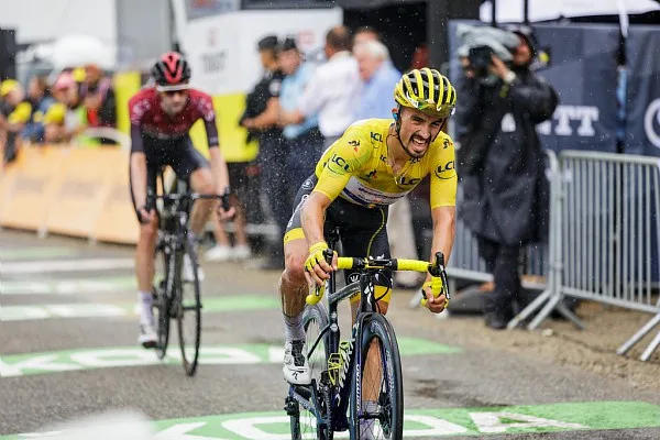 Aankomst van de Tour de FRance in Prat d’Albis in 2019