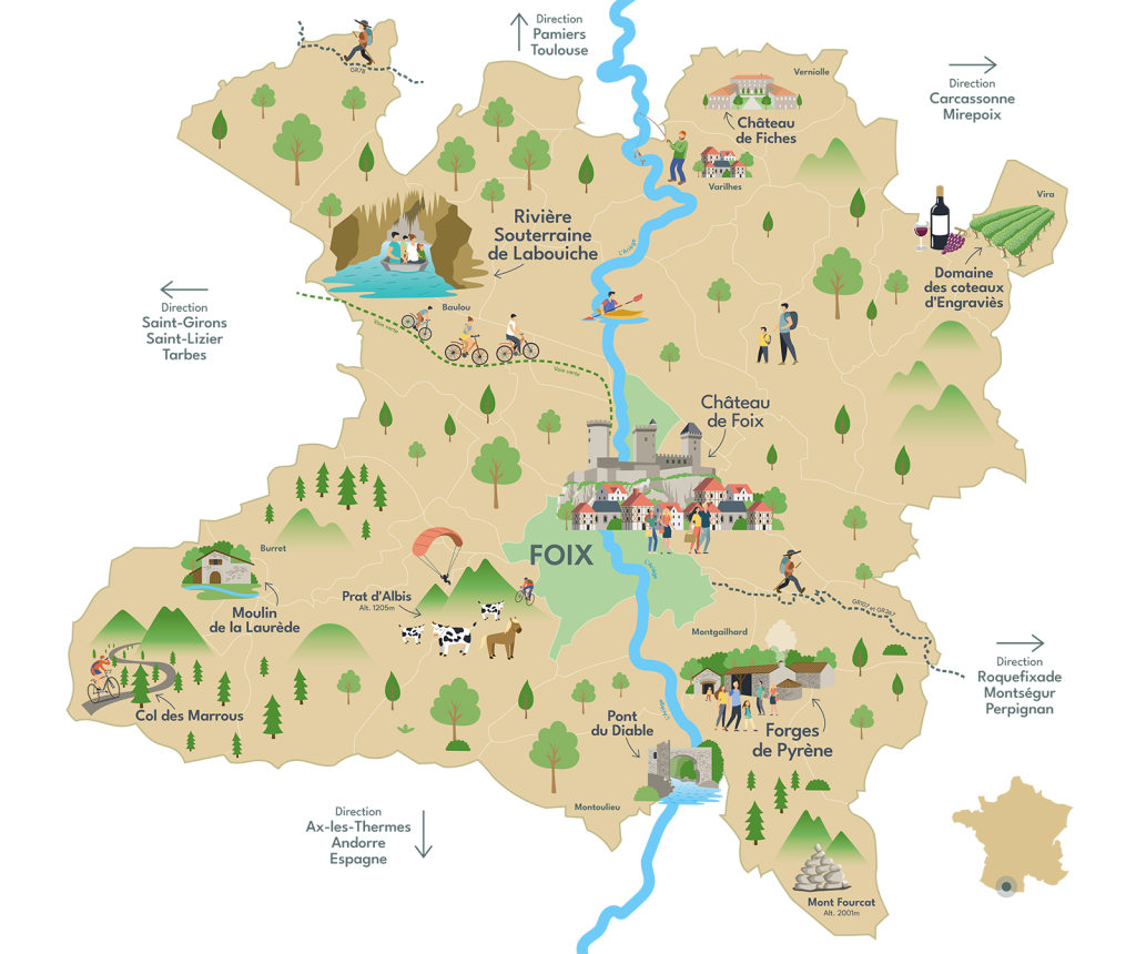 Carte de l'agglo Foix-Varilhes