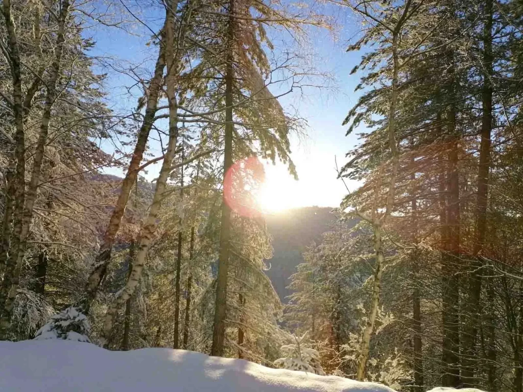 Col des Marrous onder de sneeuw