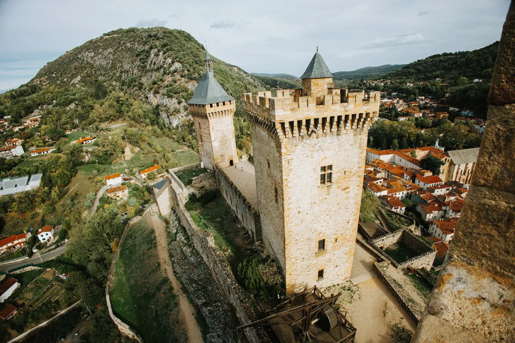 Chateau de Foix vue du depuis la tour ronde