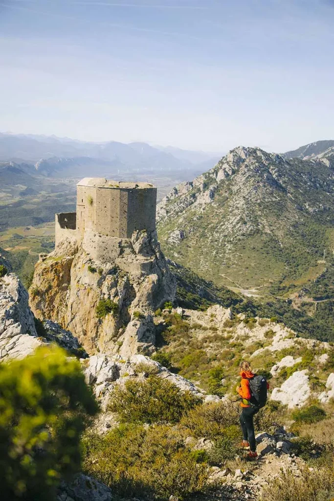 Château de Quéribus à Cucugnan dans l'Aude sur le sentier Cathare