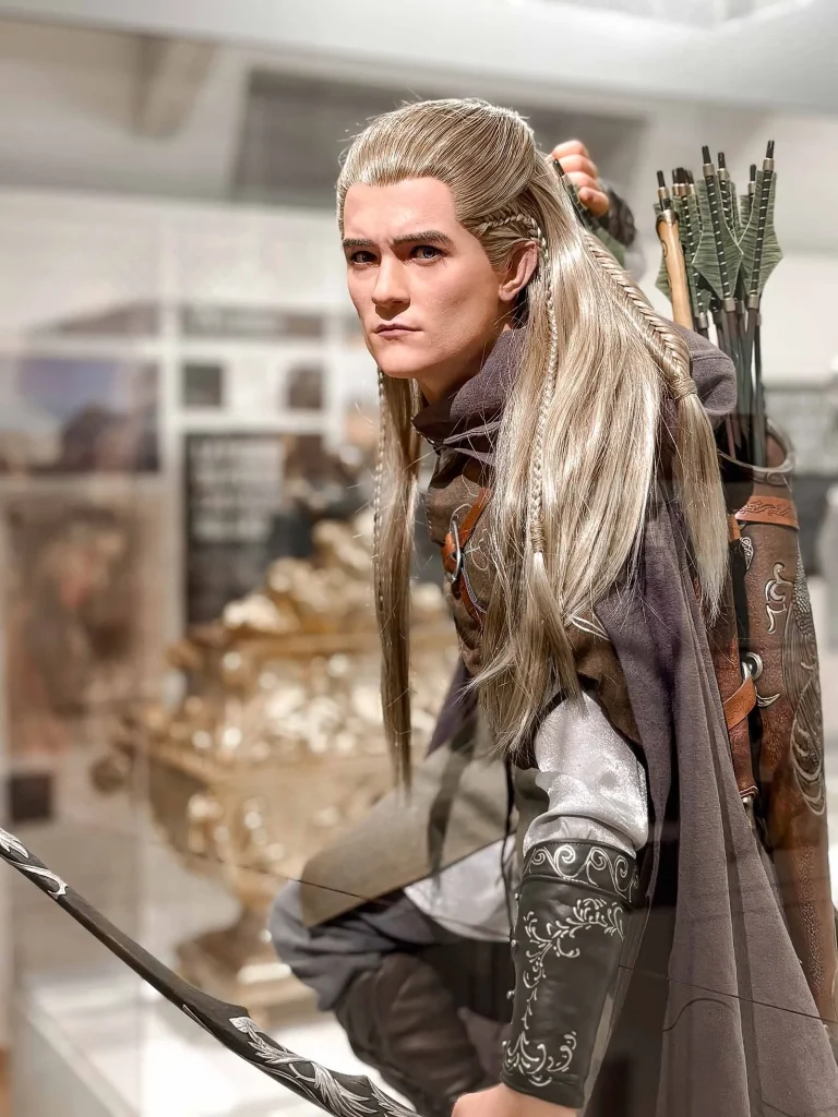 Legolas, Orlando Bloom, Lord of the Rings, figurine at the Château de Foix for the exhibition "Heroes and heroines from Antiquity to the present day"