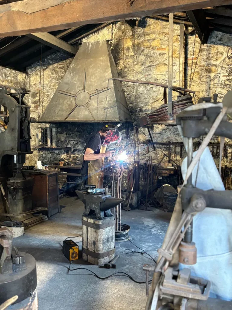Blacksmith's workshop at the Forges de Pyrène in Montgailhard