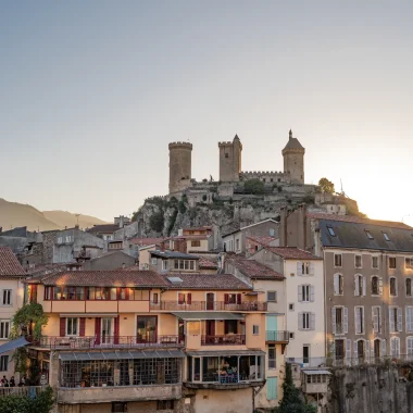 Uitzicht op het kasteel van Foix