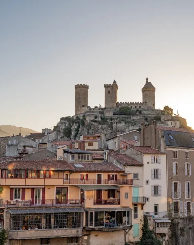 Uitzicht op het kasteel van Foix