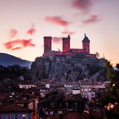 Castillo de Foix de noche