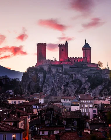 Castell de Foix a la nit