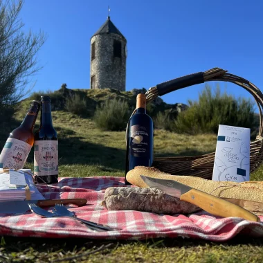 Picknick mit lokalen Produkten in Montoulieu