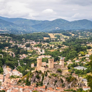 Vista des de les terrasses de Pech à Foix seguint l'excursió