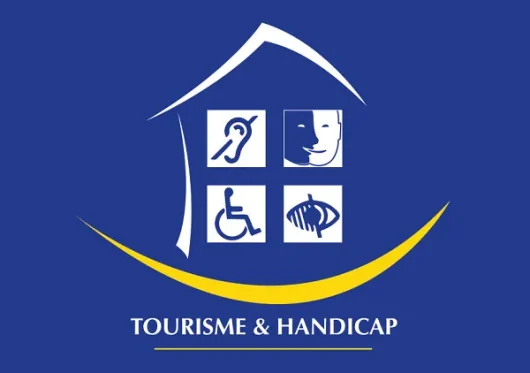 Label-logo voor toerisme en handicap
