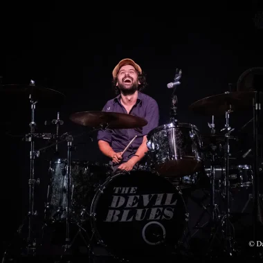 Drummer Karim Bouazza bij Jazz à Foix