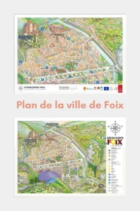 Plan de la ville de Foix