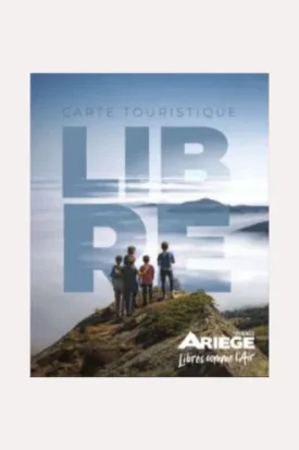 Umschlag der Karte des Departements Ariège, erstellt von der Agentur für Tourismusentwicklung Ariège